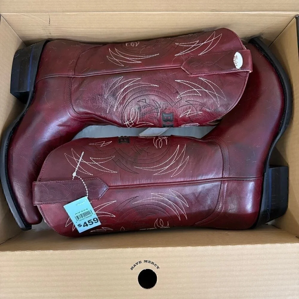 NEW $459 Alvies Billy Gibbons ZZ Top BFG Red Leather 9 DE 
